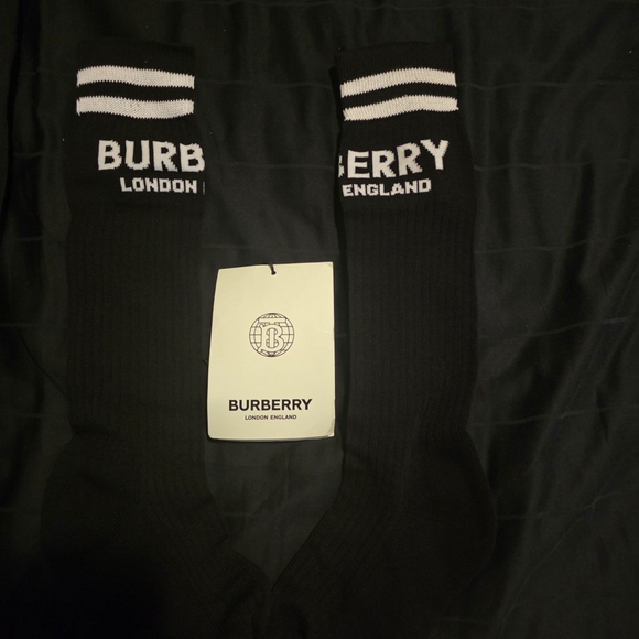 NWT- Burberry Black Casual Socks - Picture 4 of 11